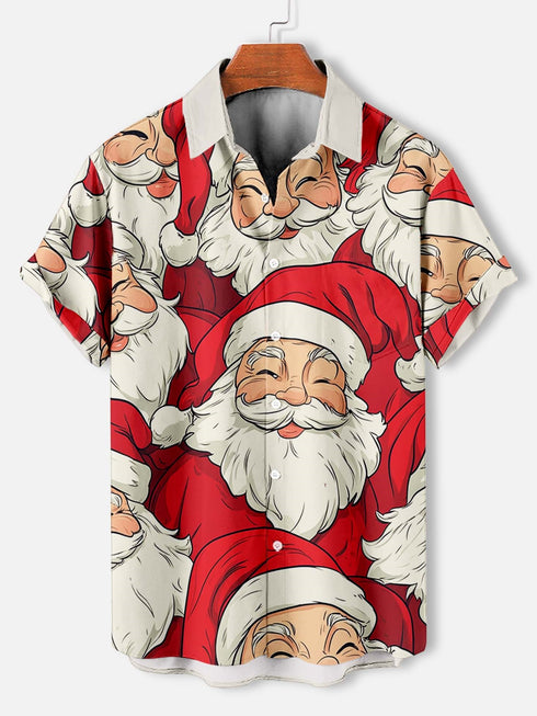 Men's Christmas Funny Graphic Short Sleeve Hawaiian Shirt